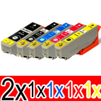 6 Pack Compatible Epson 273XL Ink Cartridge Set (2BK,1PBK,1C,1M,1Y) High Yield