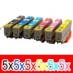 30 Pack Compatible Epson 277XL Ink Cartridge Set (5BK,5C,5M,5Y,5LC,5LM) High Yield