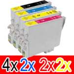 10 Pack Compatible Epson 220XL Ink Cartridge Set (4BK,2C,2M,2Y) High Yield