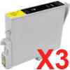3 x Compatible Epson 220XL Black Ink Cartridge High Yield