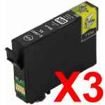 3 x Compatible Epson 29XL Black Ink Cartridge High Yield