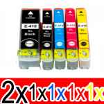 6 Pack Compatible Epson 410XL Ink Cartridge Set (2BK,1PBK,1C,1M,1Y) High Yield