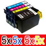 20 Pack Compatible Epson 702XL Ink Cartridge Set (5BK,5C,5M,5Y) High Yield