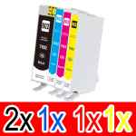 5 Pack Compatible Epson 802XL Ink Cartridge Set (2BK,1C,1M,1Y) High Yield