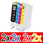 8 Pack Compatible Epson 802XL Ink Cartridge Set (2BK,2C,2M,2Y) High Yield