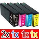 5 Pack Compatible Epson 676XL Ink Cartridge Set (2BK,1C,1M,1Y) High Yield