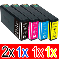 5 Pack Compatible Epson 676XL Ink Cartridge Set (2BK,1C,1M,1Y) High Yield