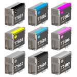 9 Pack Compatible Epson T7601-T7609 760 Ink Cartridge Set