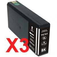 3 x Compatible Epson 786XL Black Ink Cartridge High Yield