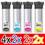 10 Pack Compatible Epson 902XL Ink Cartridge Set (4BK,2C,2M,2Y) High Yield