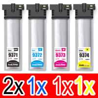 5 Pack Compatible Epson 902XL Ink Cartridge Set (2BK,1C,1M,1Y) High Yield