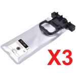 3 x Compatible Epson T957 Black Ink Pack