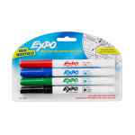 Expo Whiteboard Marker Low Odor Ultra Fine Assorted Pack of 4