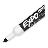 Expo Whiteboard Marker Bullet Tip Black Box of 12