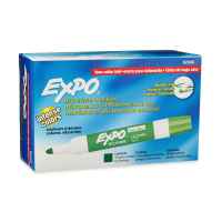 Expo Whiteboard Marker Dry Erase Bullet Tip Green Box of 12