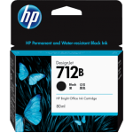 1 x Genuine HP 712B Black Ink Cartridge 3ED29A