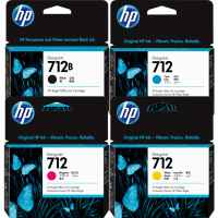 4 Pack Genuine HP 712B 712 Ink Cartridge Set (1BK,1C,1M,1Y) 3ED29A 3ED67A 3ED68A 3ED69A