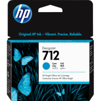 1 x Genuine HP 712 Cyan Ink Cartridge 3ED67A