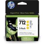 1 x Genuine HP 712 Yellow 3-Pack Ink Cartridge 3ED79A
