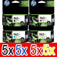 20 Pack Genuine HP 965XL Ink Cartridge Set (5BK,5C,5M,5Y) 3JA84AA 3JA81AA 3JA82AA 3JA83AA