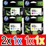 5 Pack Genuine HP 915XL Ink Cartridge Set (2BK,1C,1M,1Y) 3YM22AA 3YM19AA 3YM20AA 3YM21AA