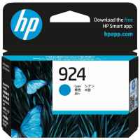 1 x Genuine HP 924 Cyan Ink Cartridge 4K0U3NA