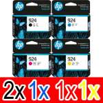 5 Pack Genuine HP 924 Ink Cartridge Set (2BK,1C,1M,1Y) 4K0U6NA 4K0U3NA 4K0U4NA 4K0U5NA