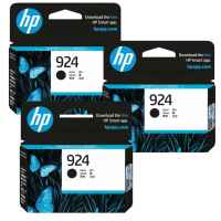 3 x Genuine HP 924 Black Ink Cartridge 4K0U6NA