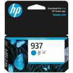 1 x Genuine HP 937 Cyan Ink Cartridge 4S6W2NA