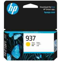 1 x Genuine HP 937 Yellow Ink Cartridge 4S6W4NA