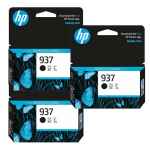 3 x Genuine HP 937 Black Ink Cartridge 4S6W5NA