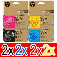 8 Pack Genuine HP 937e EvoMore Ink Cartridge Set (2BK,2C,2M,2Y) 4S6W9NA 4S6W6NA 4S6W7NA 4S6W8NA