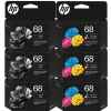 6 Pack Genuine HP 68 Black & Colour Ink Cartridge Set (3BK,3C) 7FP21TA 7FP20TA