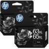 2 x Genuine HP 63XL/65XL Black Ink Cartridge B7RT5AA