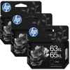 3 x Genuine HP 63XL/65XL Black Ink Cartridge B7RT5AA 3 x Genuine HP 63XL/65XL Black Ink Cartridge B7RT5AA