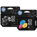 2 Pack Genuine HP 63/65 Black & Colour Ink Cartridge Set (1BK,1C) B7RT3AA B7RT2AA