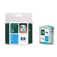 1 x Genuine HP 12 Cyan Ink Cartridge & Printhead C4804A