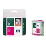 1 x Genuine HP 12 Magenta Ink Cartridge & Printhead C4805A