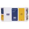 1 x Genuine HP 80 Yellow Ink Cartridge C4848A