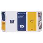 1 x Genuine HP 80 Yellow Ink Cartridge C4848A