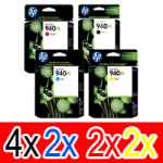 10 Pack Genuine HP 940XL Ink Cartridge Set (4BK,2C,2M,2Y) C4906AA C4907AA C4908AA C4909AA