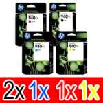 5 Pack Genuine HP 940XL Ink Cartridge Set (2BK,1C,1M,1Y) C4906AA C4907AA C4908AA C4909AA