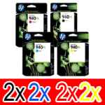8 Pack Genuine HP 940XL Ink Cartridge Set (2BK,2C,2M,2Y) C4906AA C4907AA C4908AA C4909AA