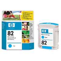 1 x Genuine HP 82 Cyan Ink Cartridge C4911A