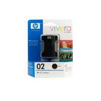 1 x Genuine HP 02 Black Ink Cartridge C8721WA