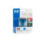 1 x Genuine HP 02 Cyan Ink Cartridge C8771WA