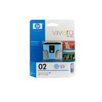 1 x Genuine HP 02 Light Cyan Ink Cartridge C8774WA