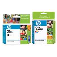 HP 21, 22 & 21XL, 22XL (C9351AA - C9352AA) Ink Cartridges