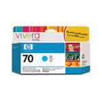 1 x Genuine HP 70 Cyan Ink Cartridge C9452A