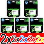 10 Pack Genuine HP 564XL Ink Cartridge Set (2BK,2PBK,2C,2M,2Y) CN684WA CB322WA CB323WA CB324WA CB325WA